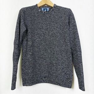 Kangol Men’s Black Heather Cotton Long Sleeve Crewneck Sweater Size Large